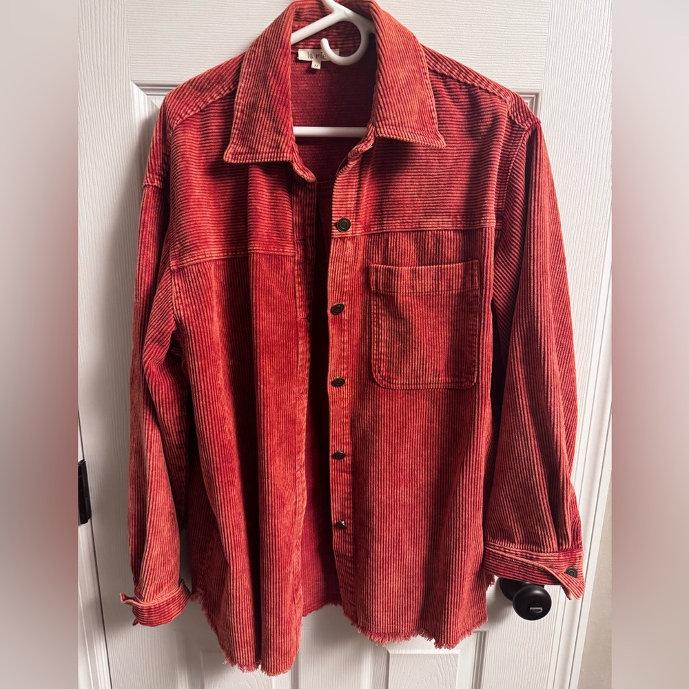 LA MIEL Red Corduroy Jacket